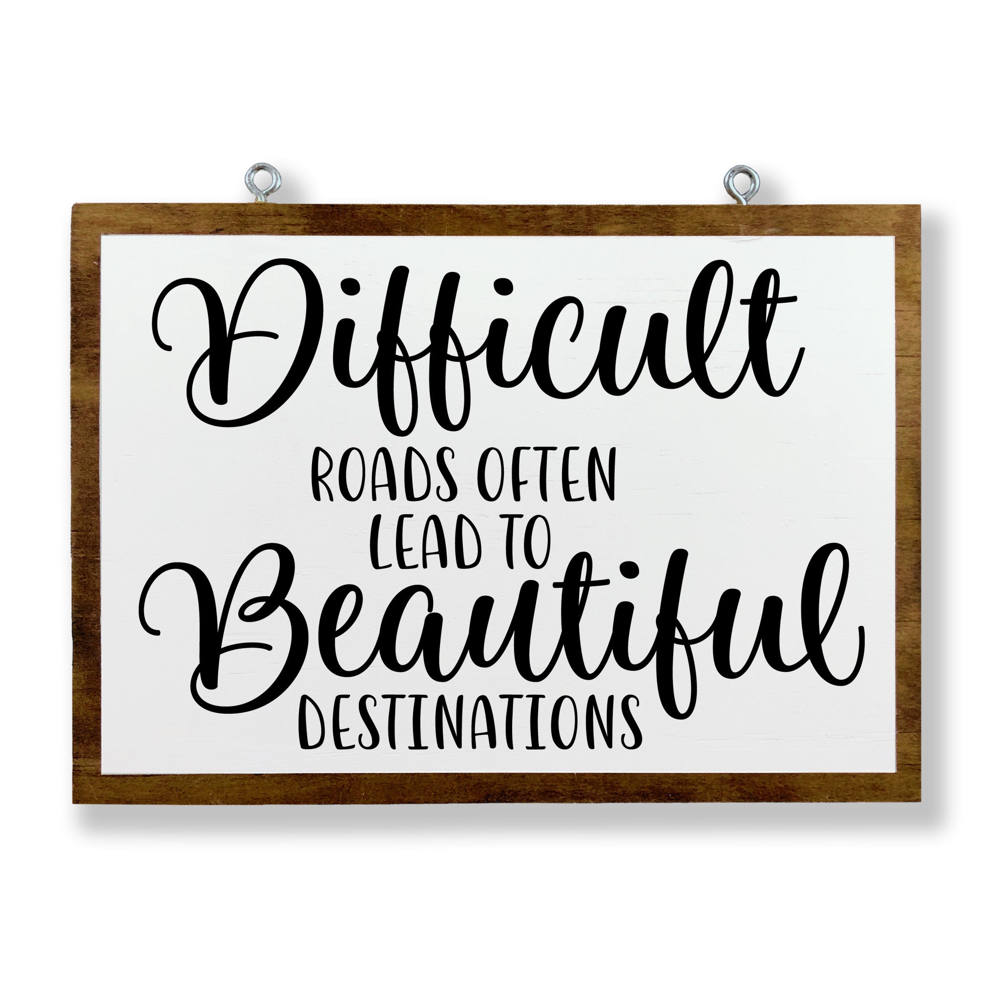 Difficult roads, destinations